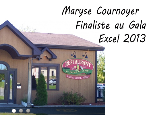 Maryse Cournoyer finaliste au Gala Excel 2013